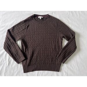 Tommy Hilfiger Brown Women's Cable Knit Sweater in Size M